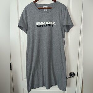DKNY Charcoal Gray Midi Dress